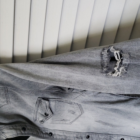 scotch & Soda Distressed Chambray Denim Jacket, Size S - Picture 7 of 16